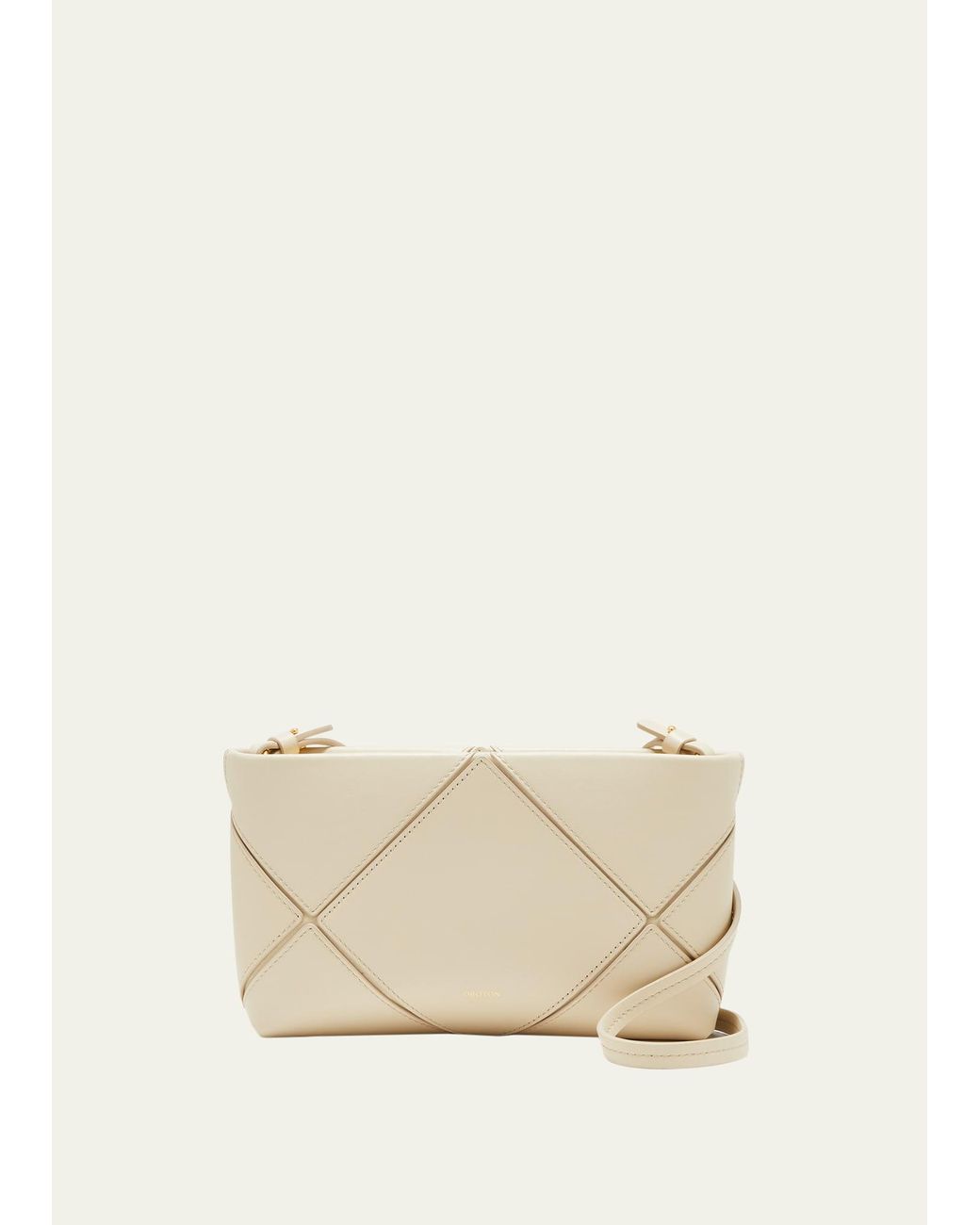 Oroton Patch Leather Zip Crossbody Bag in Natural Lyst