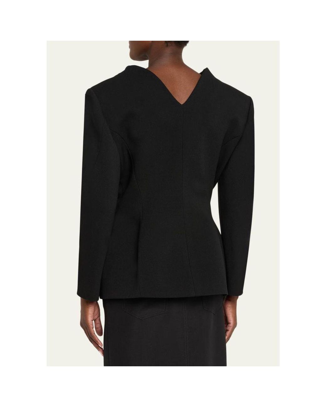 Givenchy Black Single-Breasted Slashed Jacket