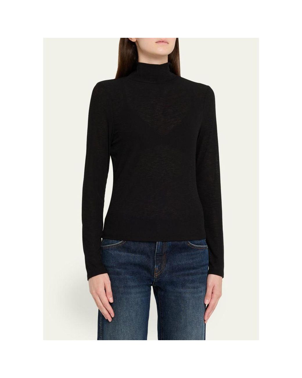Veronica Beard Black Wyeth Knit Turtleneck