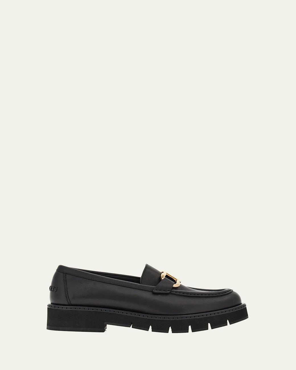 Ferragamo Maryan Calfskin Gancini Bit Loafers in White Lyst