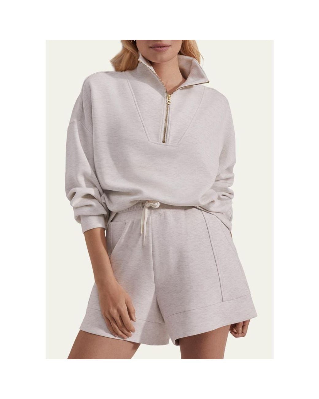 Varley White Atrium Drawstring Shorts