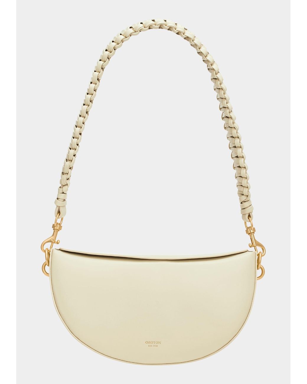 Oroton Brie Braided Leather Shoulder Bag in Natural Lyst