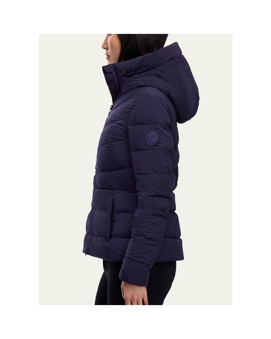 Canada Goose Blue Clair Hooded Down Puffer Jacket
