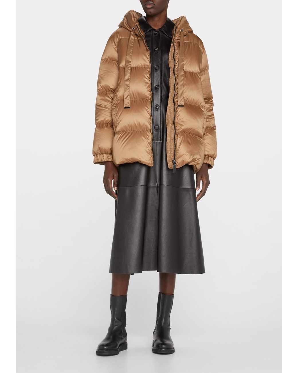 Max Mara Seia Hooded Down Puffer Coat | Lyst