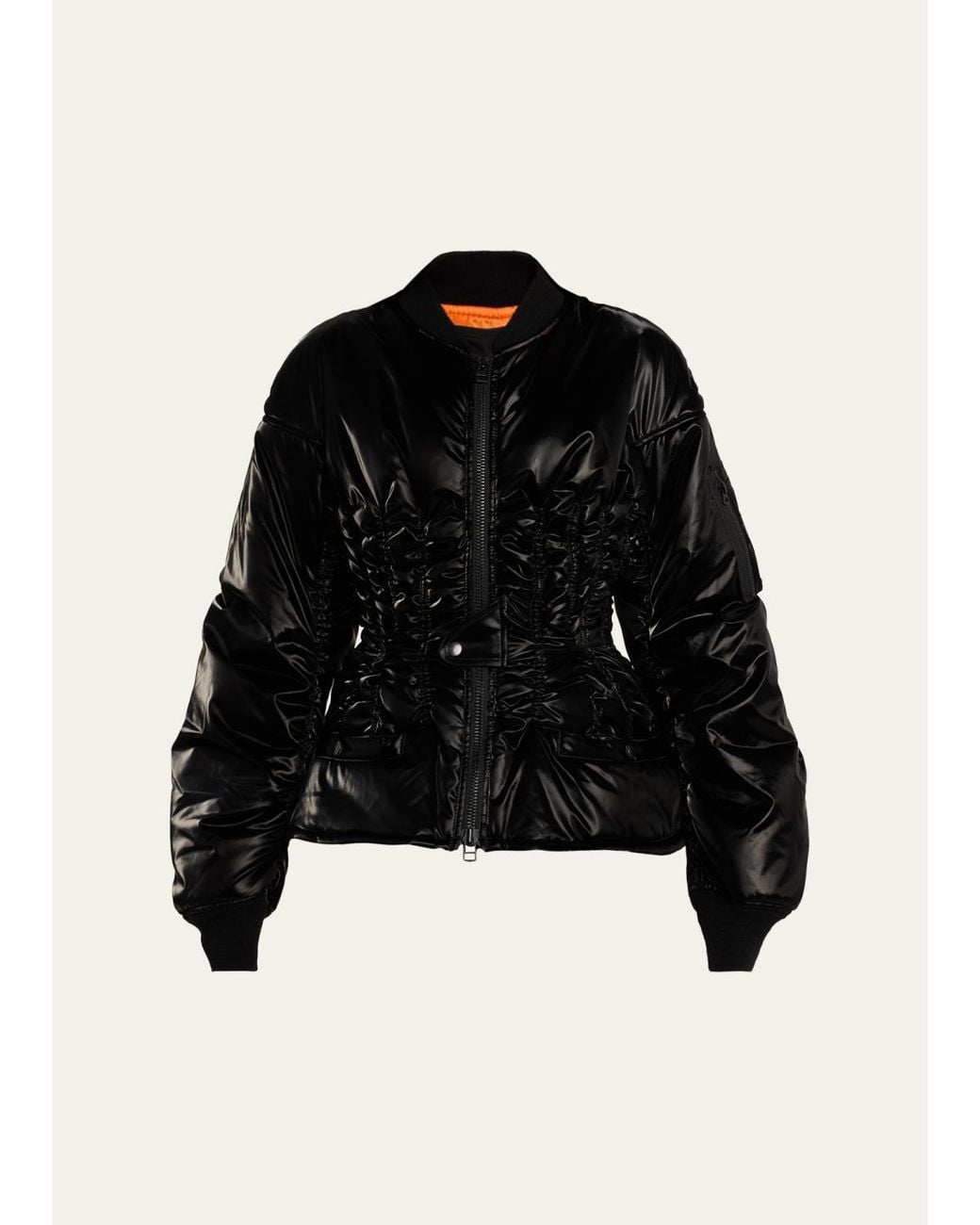Junya Watanabe Black Cinched Ruched Jacket