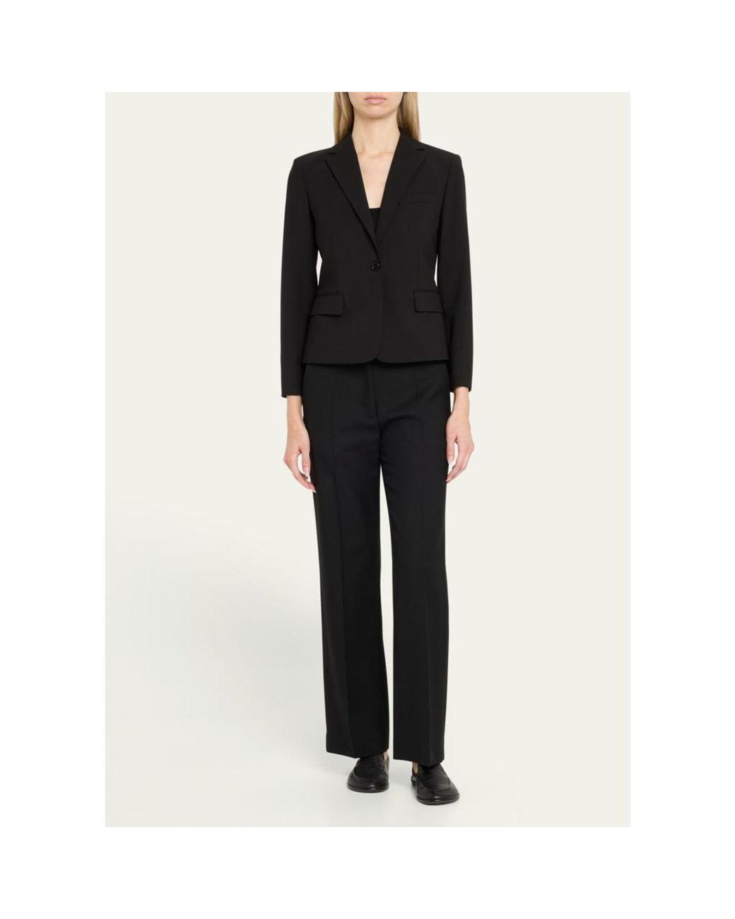 Theory Black Slim One-Button Jacket