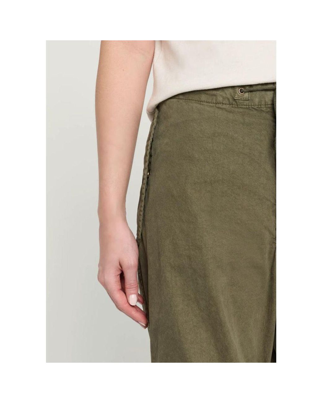 Re/done Green Outer Mid-Rise Slouchy Drawstring Pants
