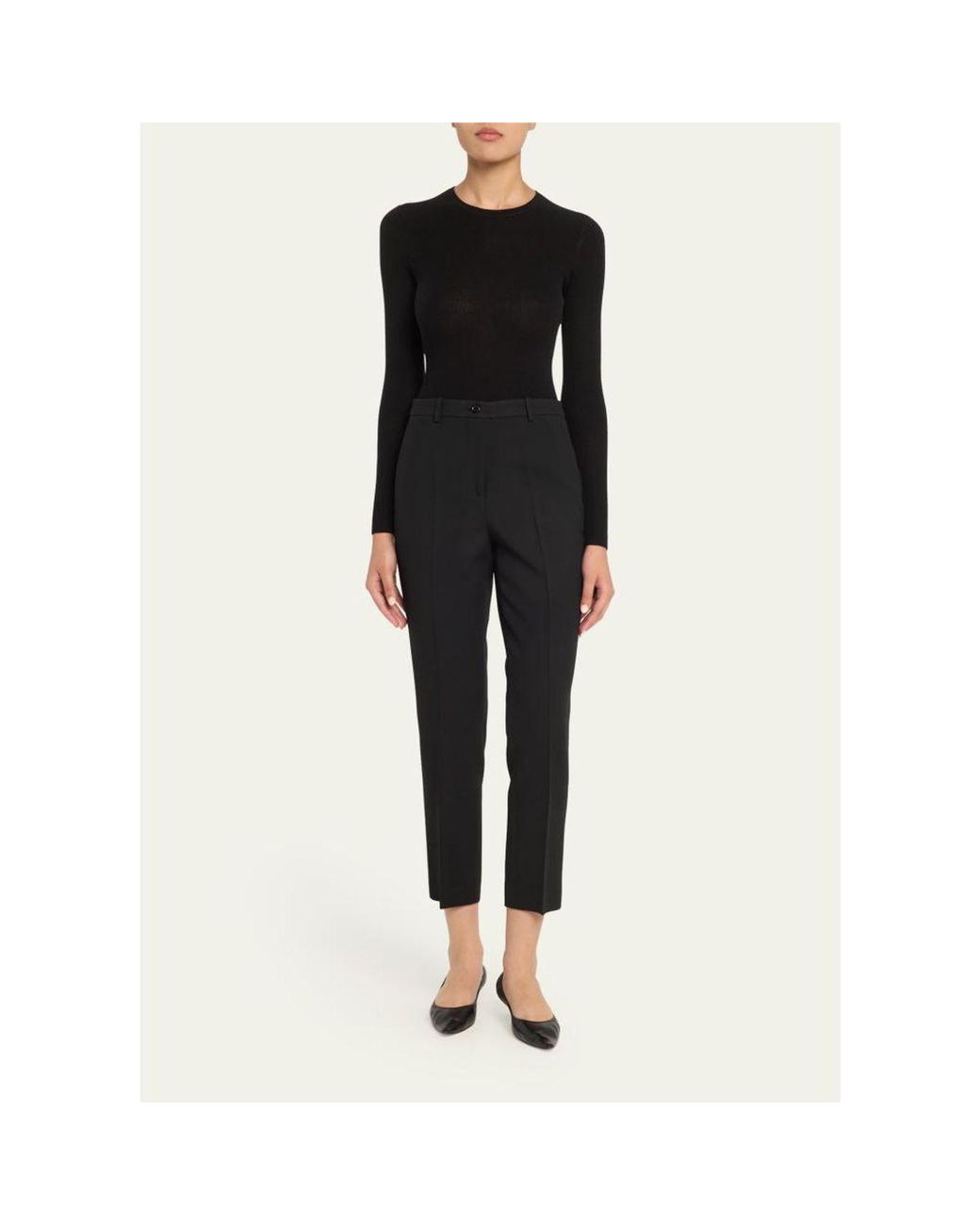 Michael Kors Black Hutton Ribbed Cashmere Pullover