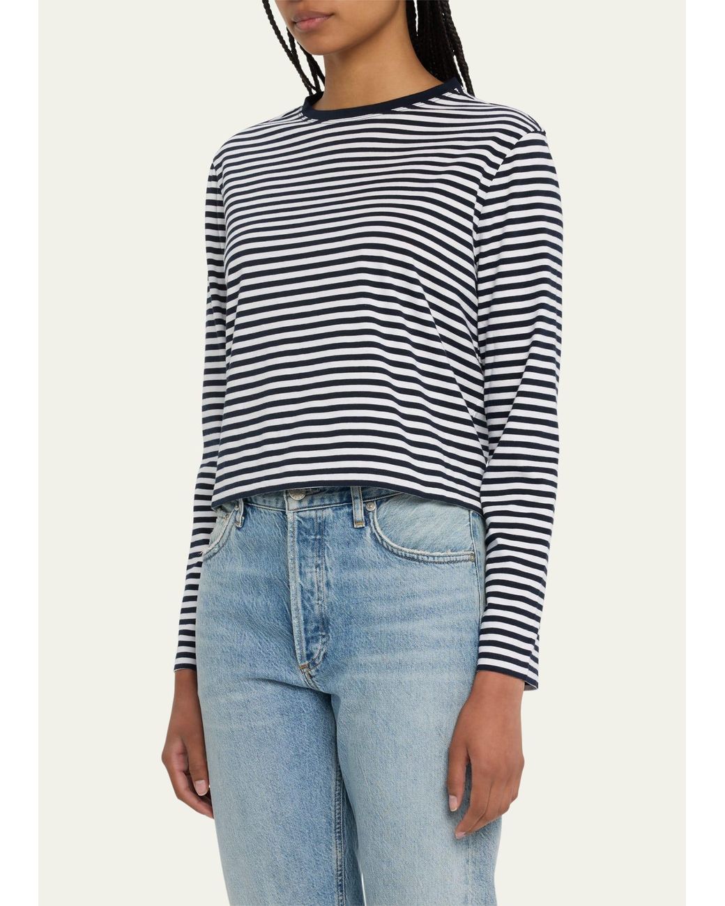 Kule The Venice Striped Long-sleeve T-shirt in Blue