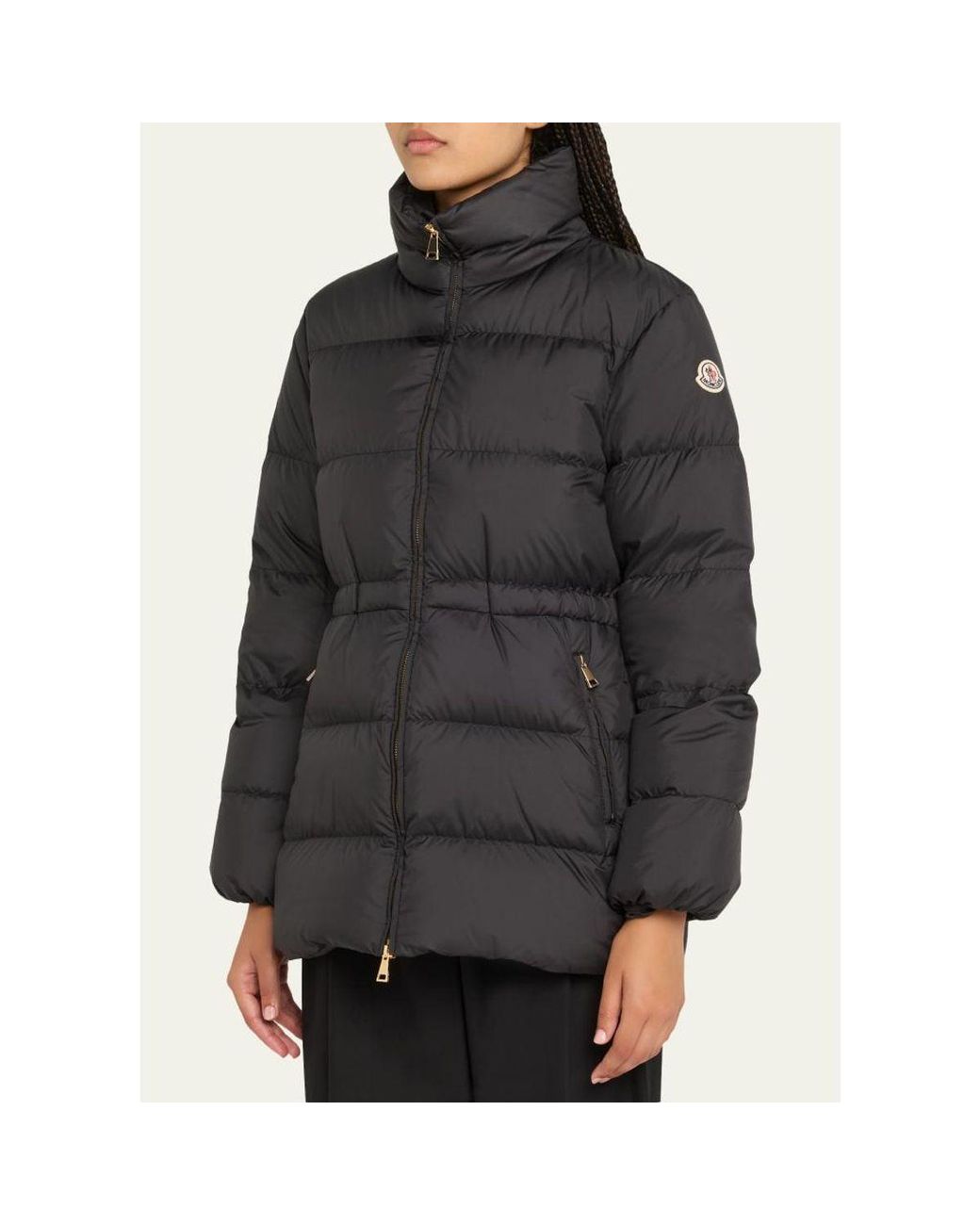Moncler Gray Brossette Down Puffer Jacket