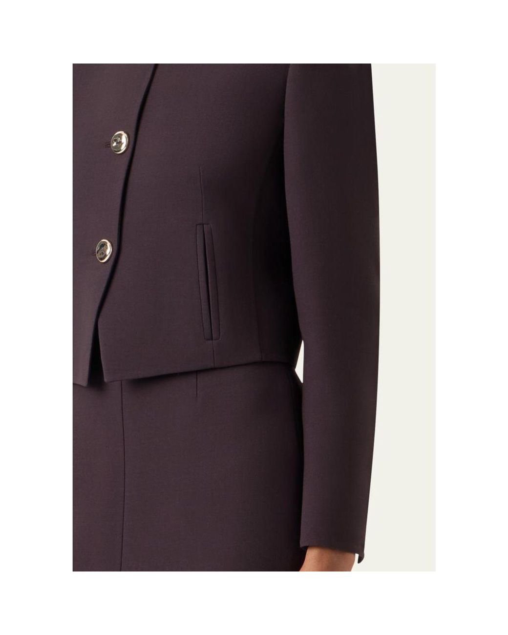 Akris Brown Kadet Short Wool Jacket