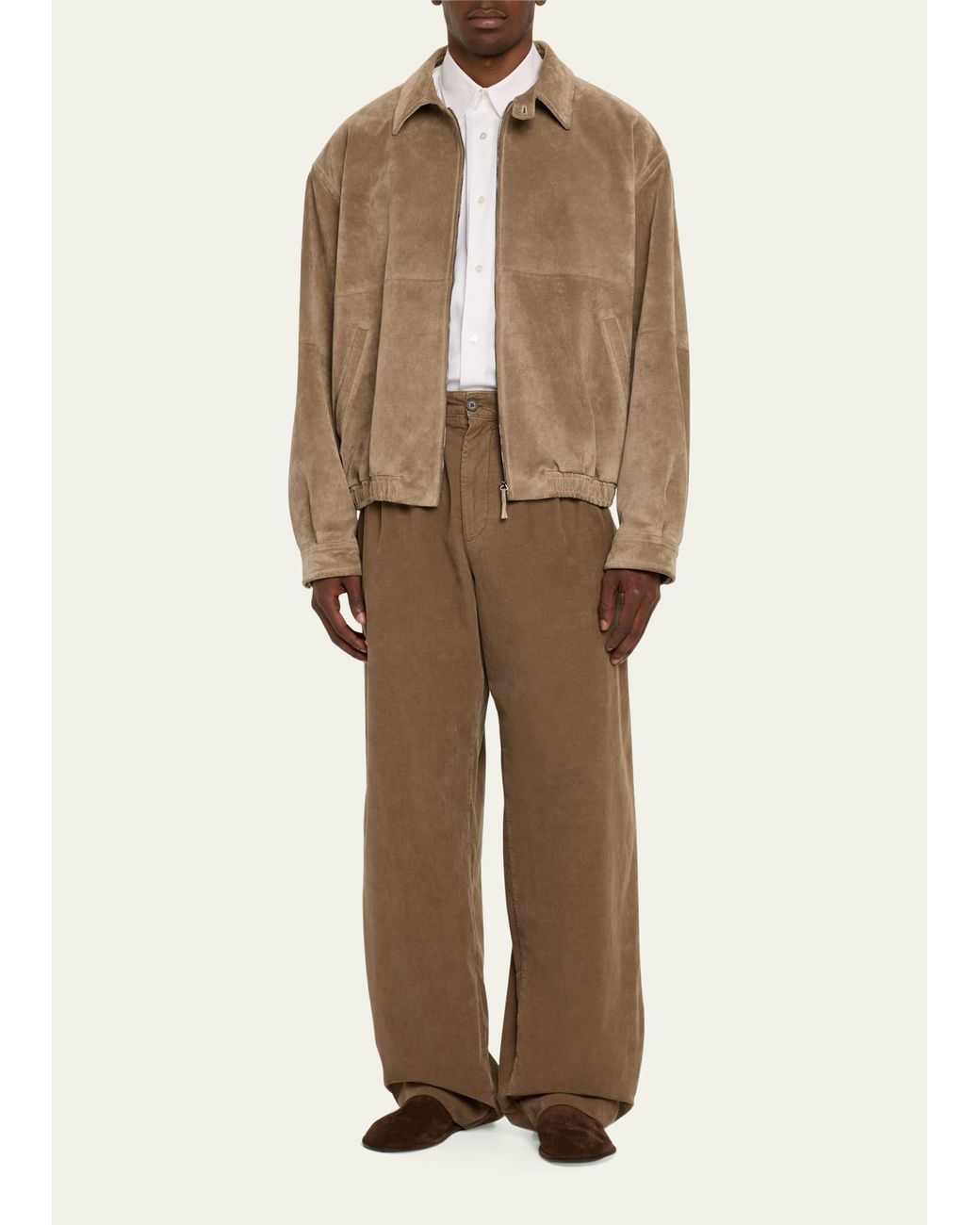 The Row Ronan Suede Blouson Jacket in Natural for Men | Lyst The Row Ronan Suede Blouson Jacket in Natural for Men | Lyst