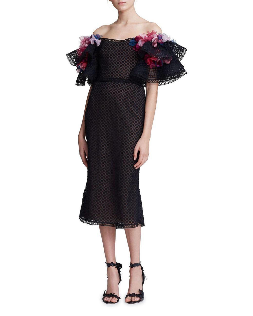 marchesa off the shoulder