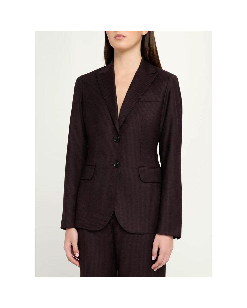 Kiton Black Pinstriped Wool-Blend Single-Breasted Jacket