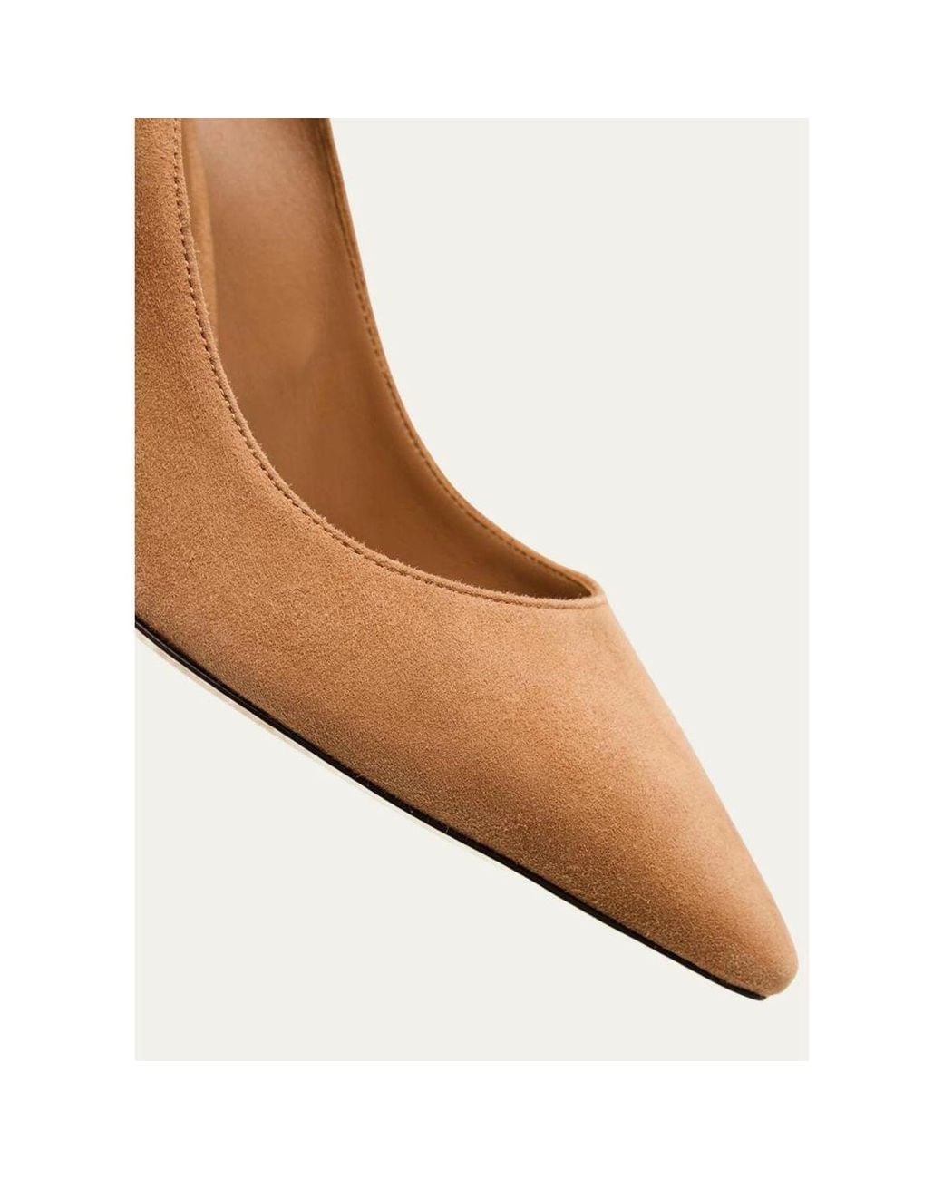 Jimmy Choo 85Mm Romy Suede Pumps in Natural | Lyst
