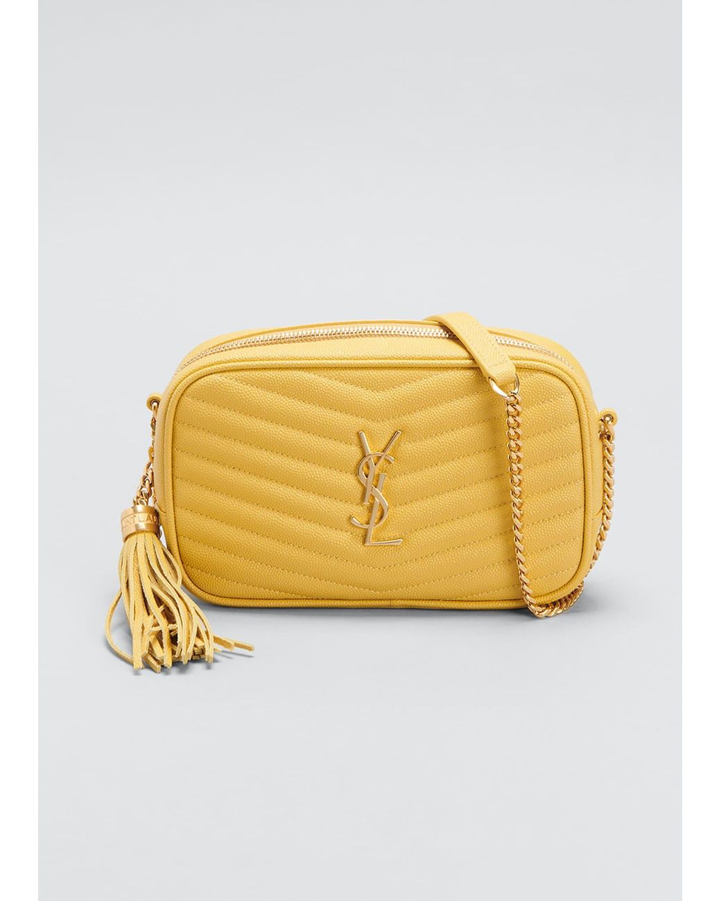 Saint Laurent Lou Mini Grain de Poudre Crossbody Bag