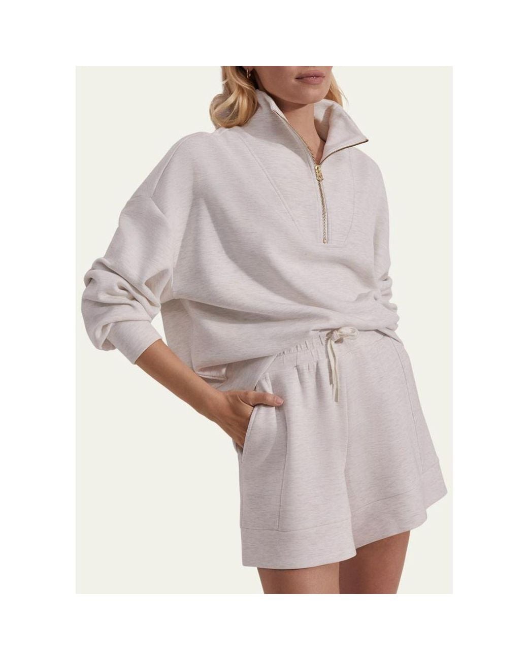 Varley White Atrium Drawstring Shorts