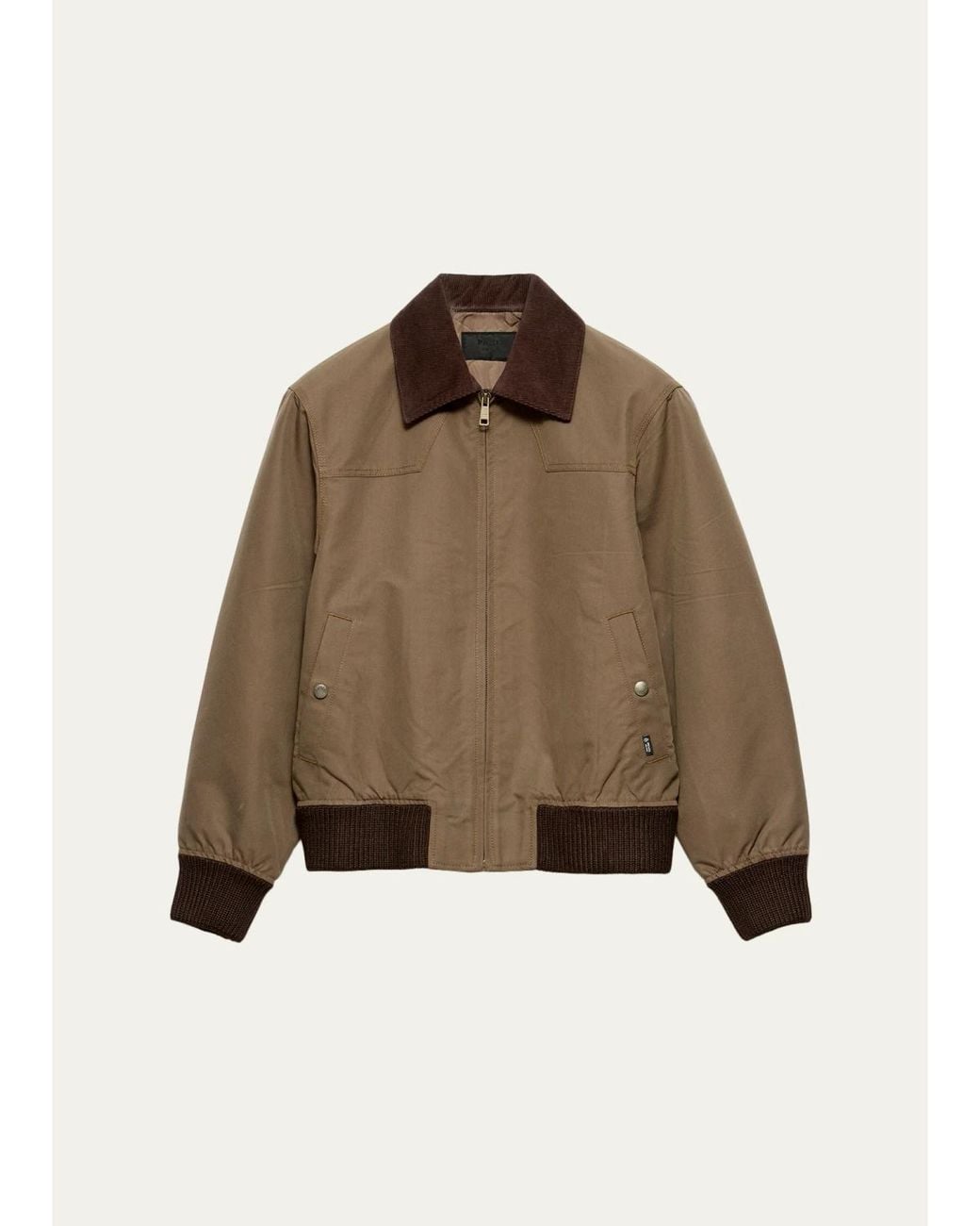 Prada Brown Tech Canvas Blouson Jacket for men