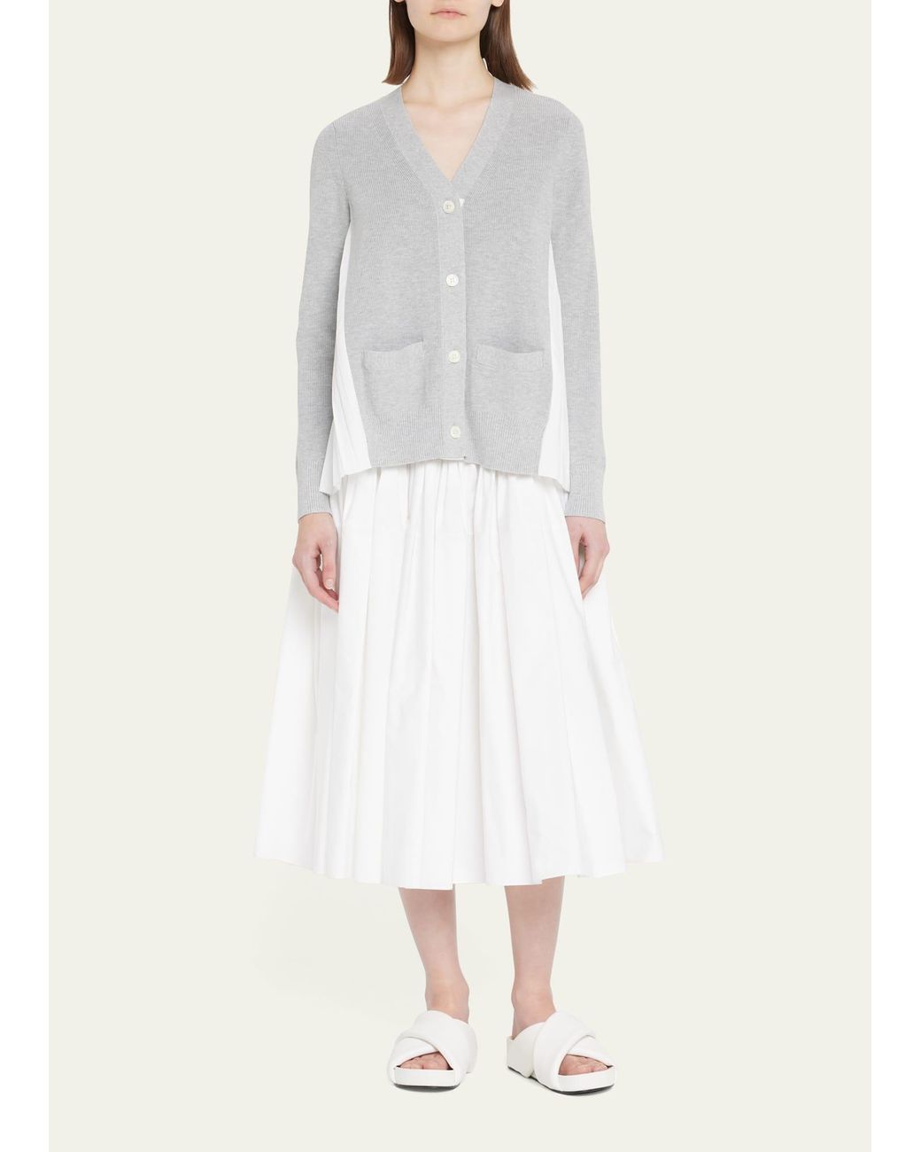 Pleated back deals cardigan