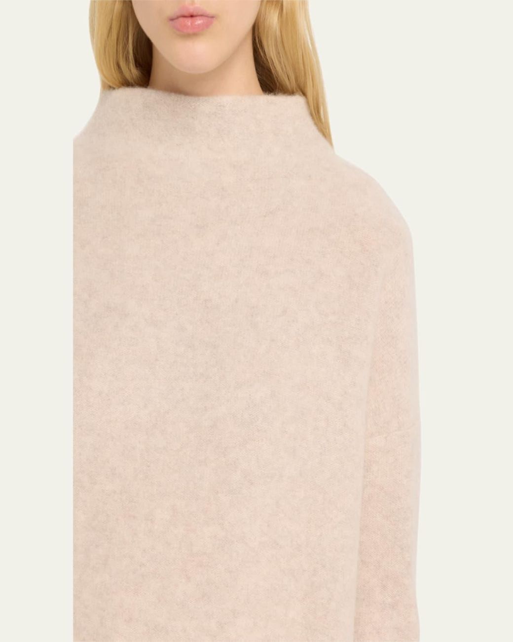Vince Natural Boiled Cashmere Turtleneck Pullover
