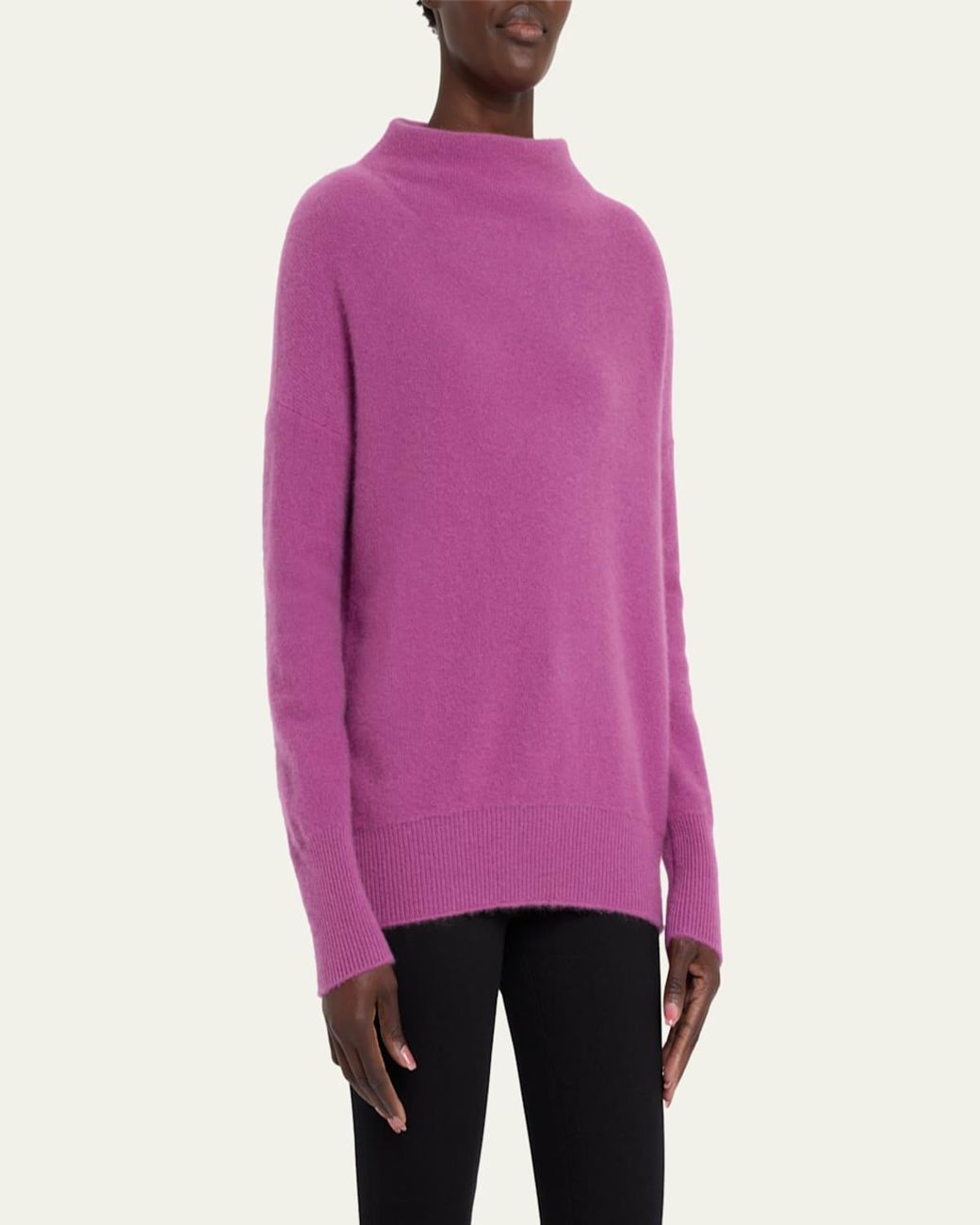 Vince Natural Boiled Cashmere Turtleneck Pullover