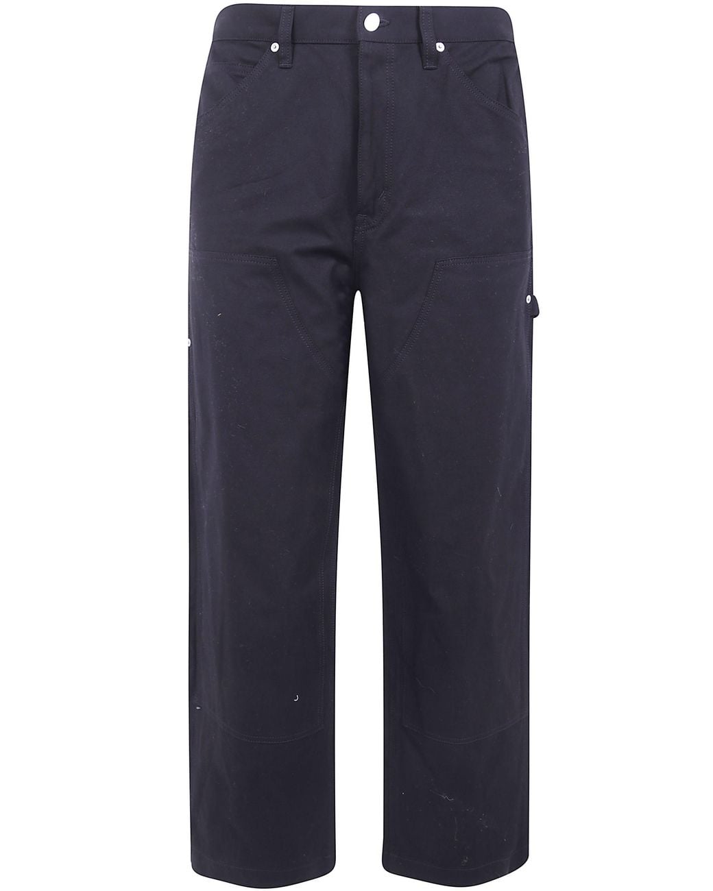 Comme des Garçons Blue Wide Leg Trousers "Boxy Wide Leg Cotton Trouse for men