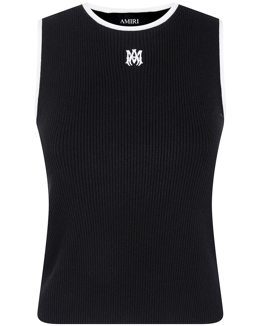 Amiri Black Ma" Rib Knit Tank Top