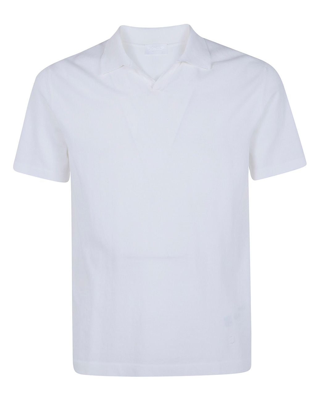 Dondup White Crepe Cotton F.14 Regular Fit Polo Shirt for men