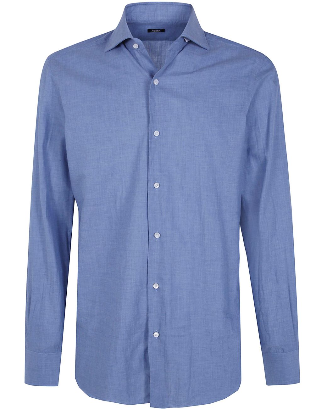 Barba Napoli Blue Shirt Classic Light "Chevron Classic Shirt" for men