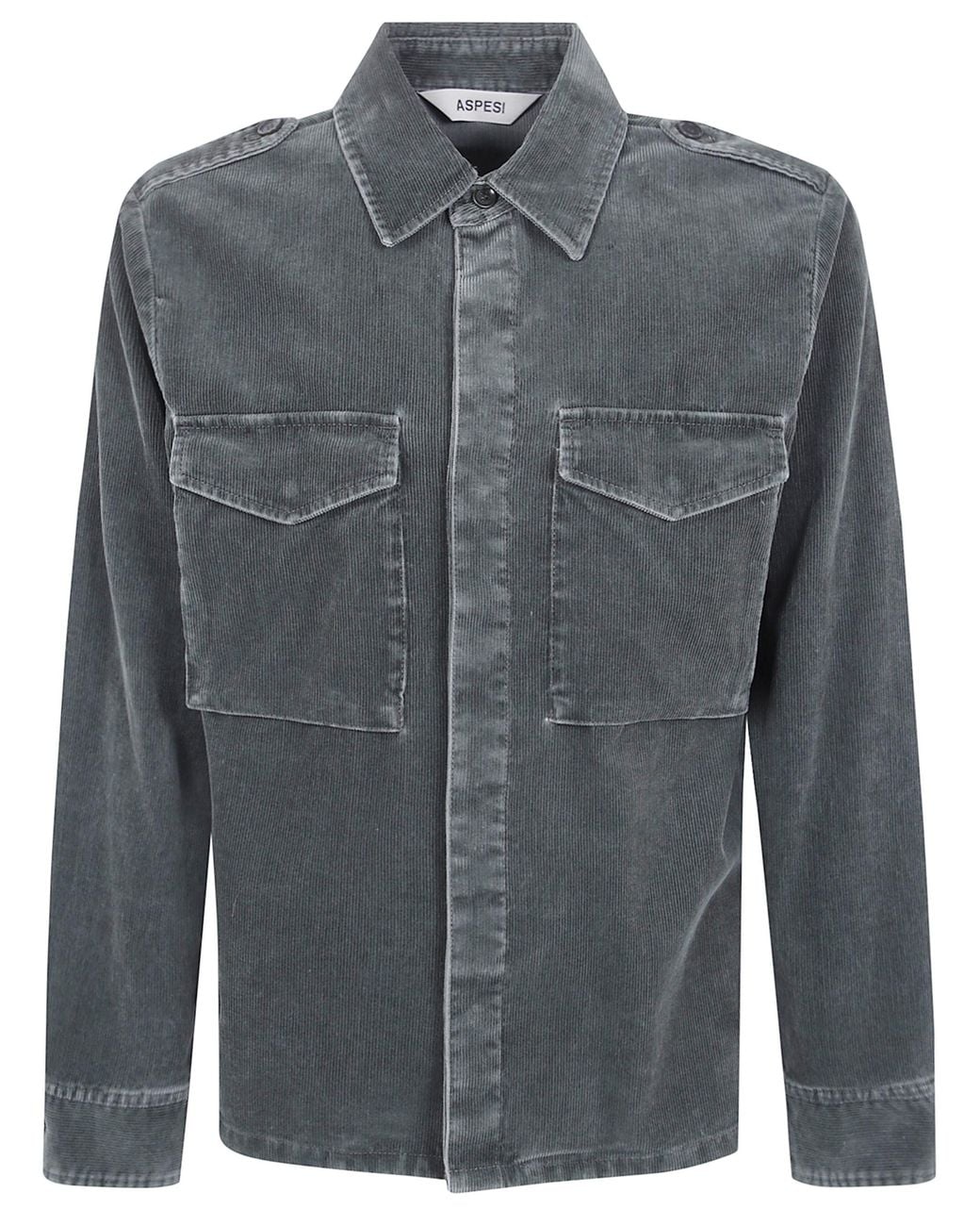 Aspesi Gray Shirt "Field" for men