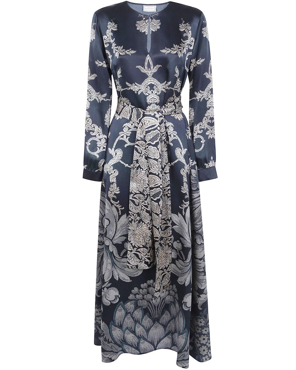 Pierre Louis Mascia Gray Dress Silk "Mutka"