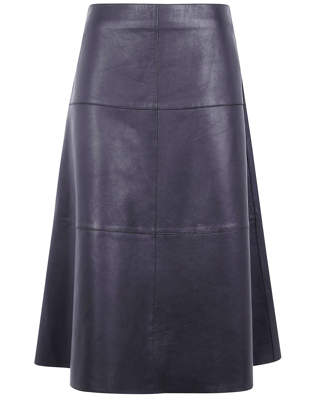 The Jackie Leathers Blue Leather Skirt "Rhea"