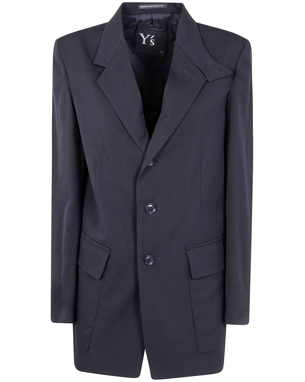 Y's Yohji Yamamoto Blue "Notched Lapel" Gabardine Jacket