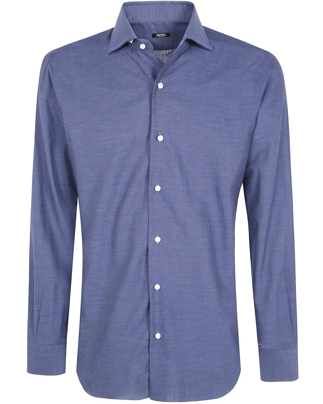 Barba Napoli Blue Shirt Classic "Chevron" for men
