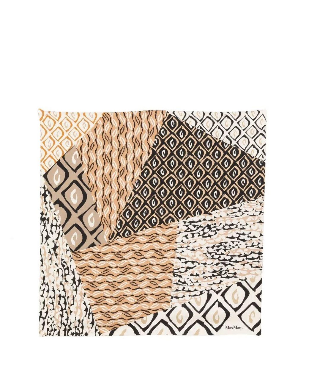 Max Mara Multicolor Carre Printed Foulard