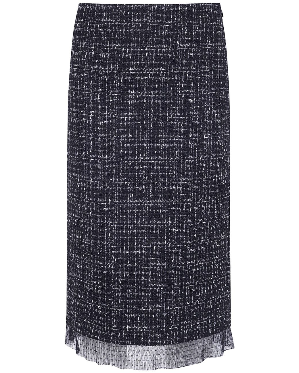 Twinset Blue Skirt Boucle