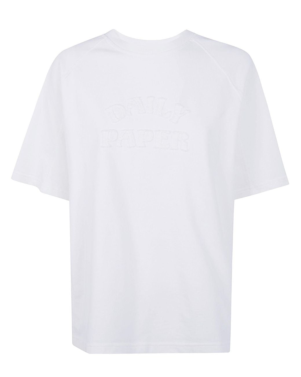 Daily Paper White "Raglan Stacked Dias" Jersey Tee