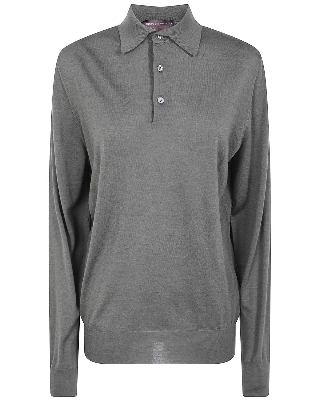FILIPPO DE LAURENTIIS Gray Sweater Polo Neck "Polo Neck Sweater" for men