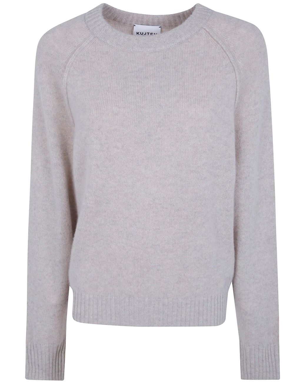 Kujten Gray Sweater Cashmere "Cadaisy" Crater Neck