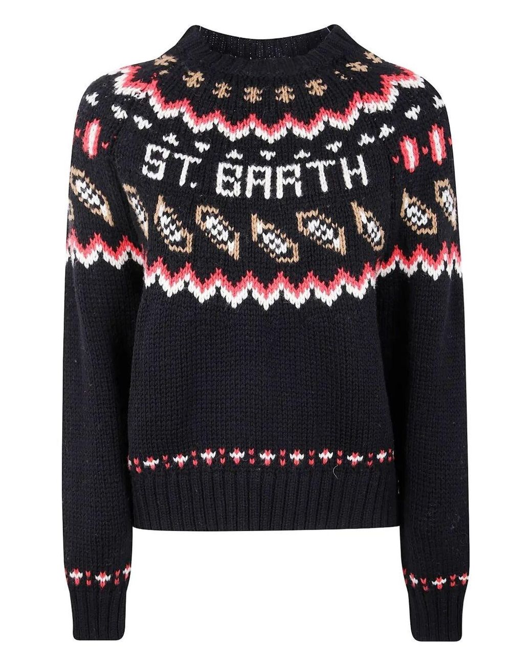 Mc2 Saint Barth Black "Kyla Nordic" Jumper