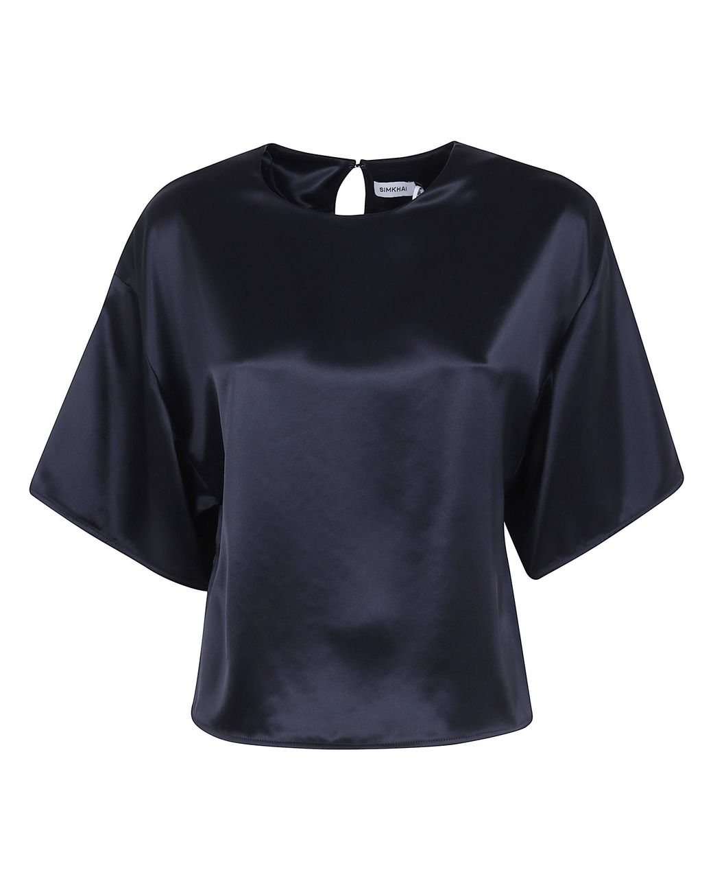 Jonathan Simkhai Blue "Alina" Short Sleeves Top
