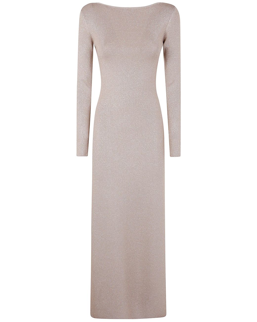 Max Mara Natural Slim Fit Viscose And Lurex Dress