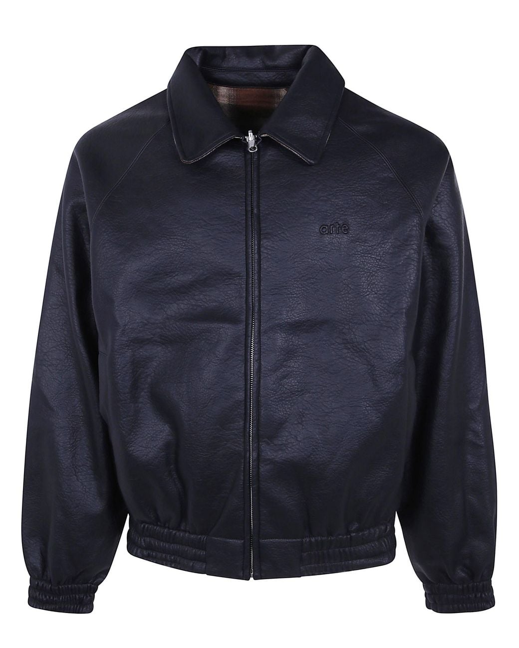 Arte' Blue Reversible Plaid Jacket for men
