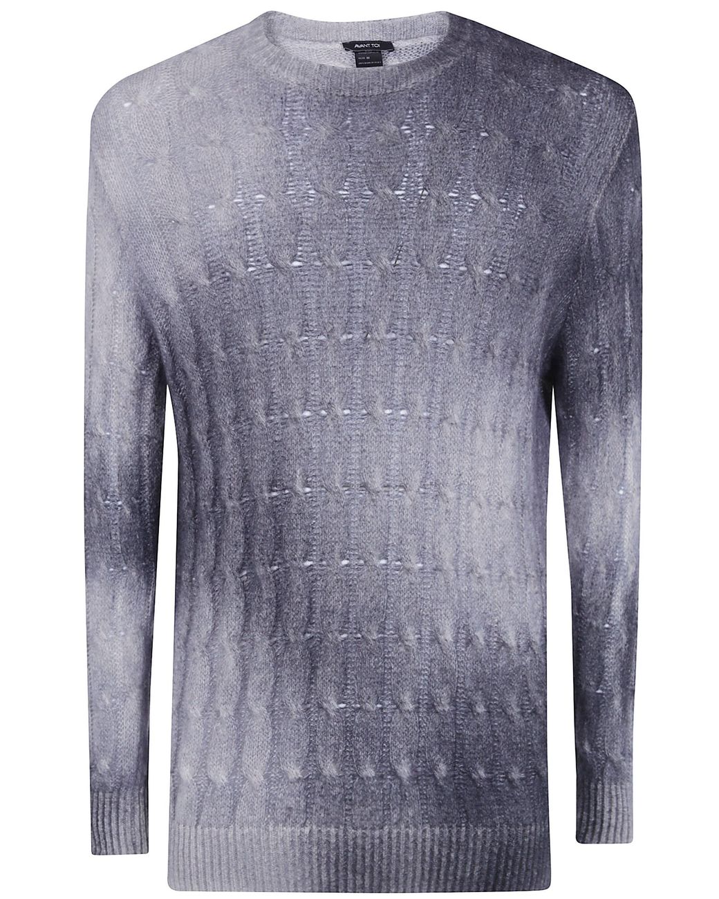 Avant Toi Blue Sweater Gradient Effect "Cashmere And Silk Pullover" for men