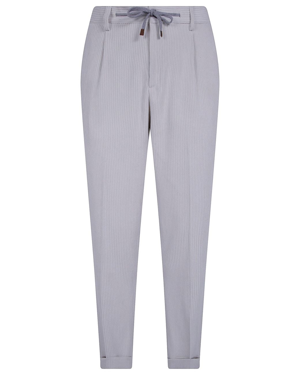 Barba Napoli Gray Chino Trousers "Roma" for men