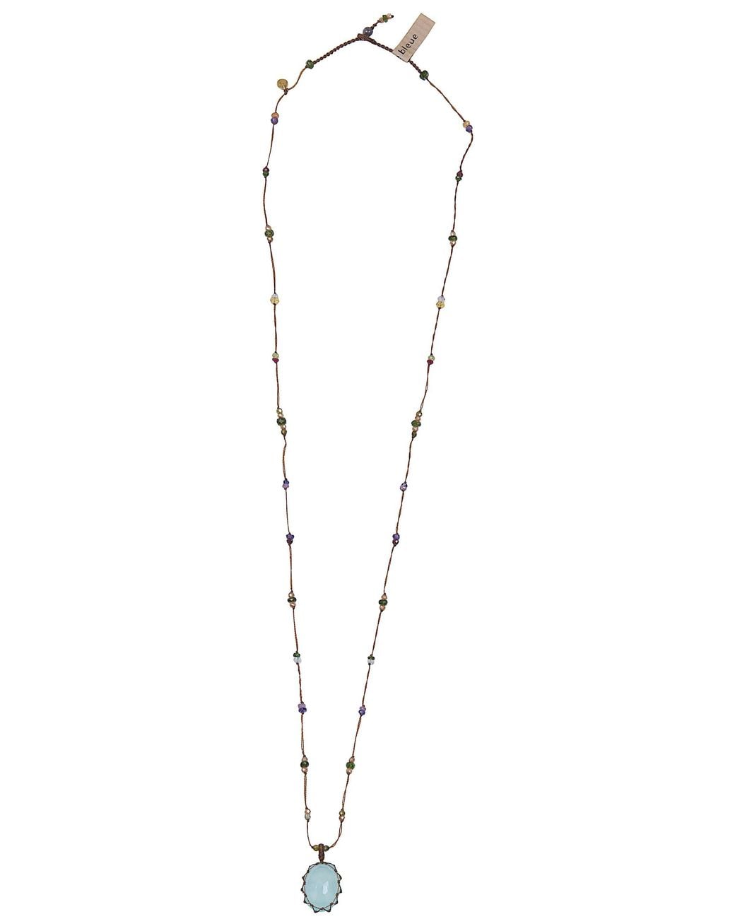 Sharing White Long 'Tibetan V' Pendant Necklace