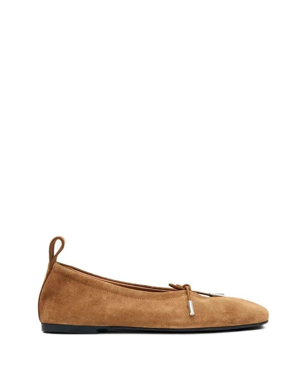 Alohas White Ballet Flats Suede Leather "Rosalind"