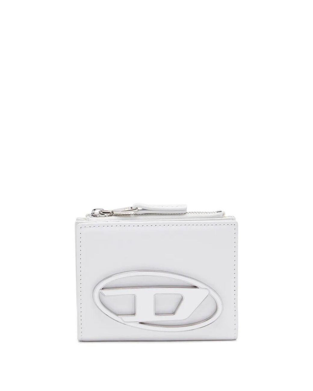 DIESEL White Leather Card Holder