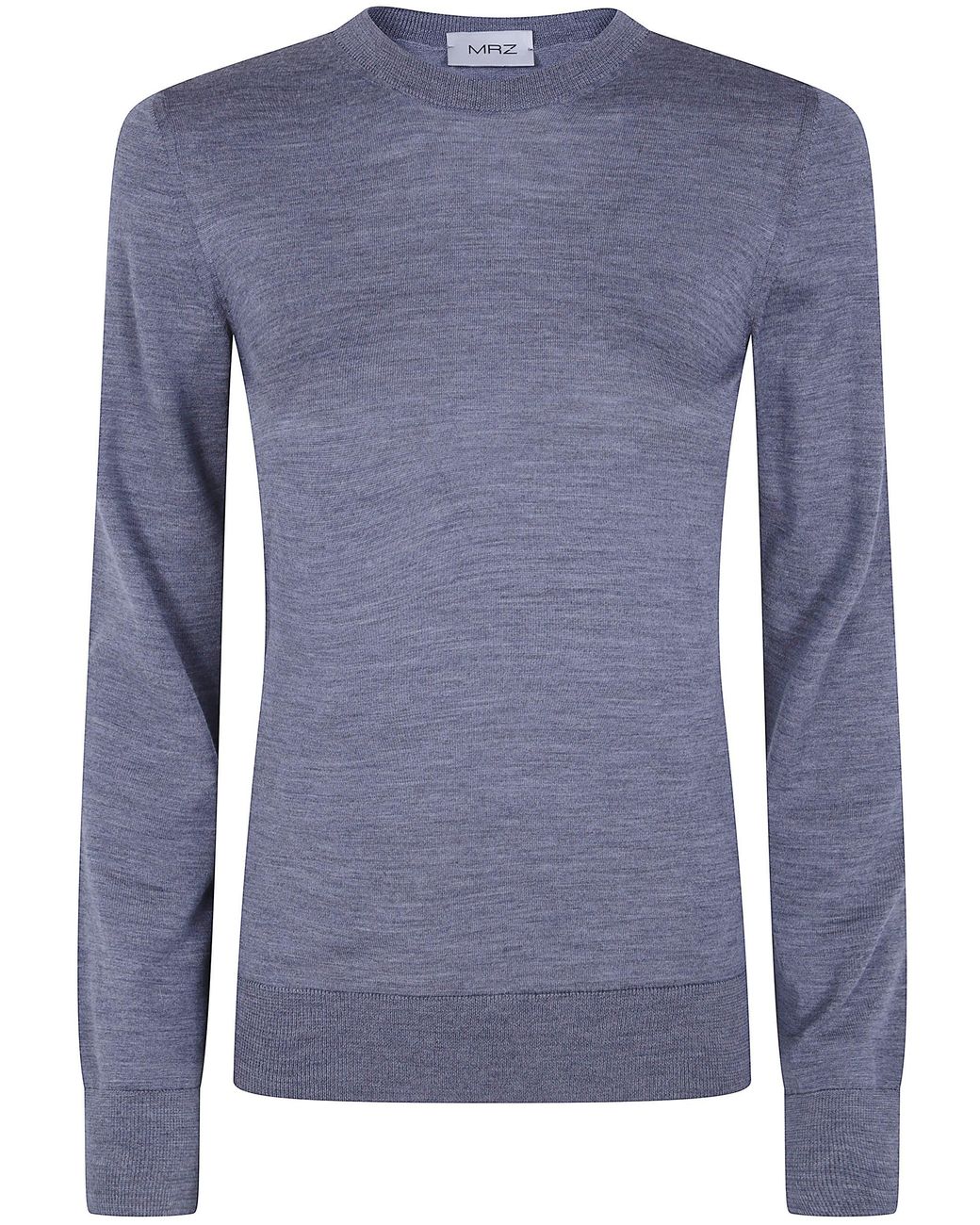 Mrz Blue T-Shirt Long Sleeves Round Neck
