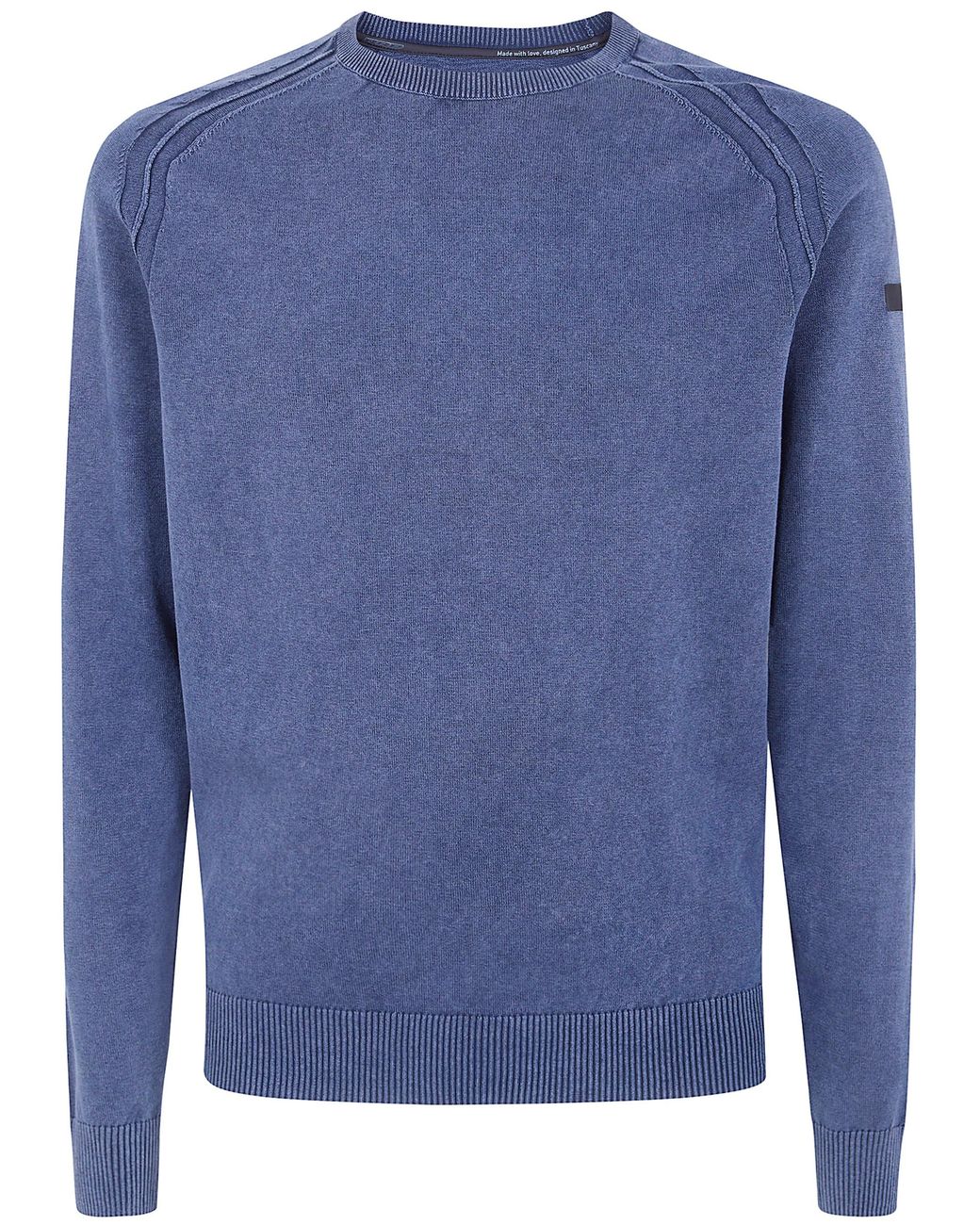 Rrd Blue "Techno" Wash Round Neck 14 Knit Sweater for men
